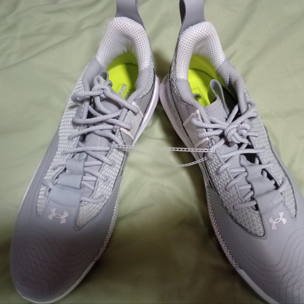 UNDER ARMOUR MENS Gray Harper 7 Los St Baseball Metal Cleats Size 15 (03)